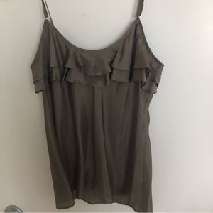 Kenar Silk ruffled camisole